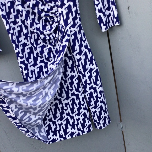 Laundry by Design Navy and White Abstract Dress Size 10P - Picture 8 of 11